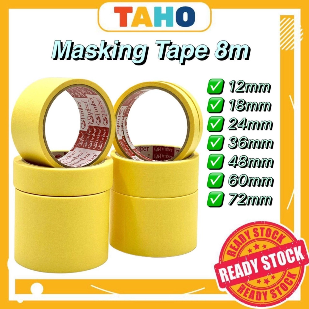 Masking Tape Yellow 12mm - 72mm _8M