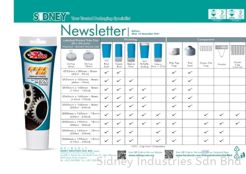 SIDNEY - Squeeze Tube Standard Size