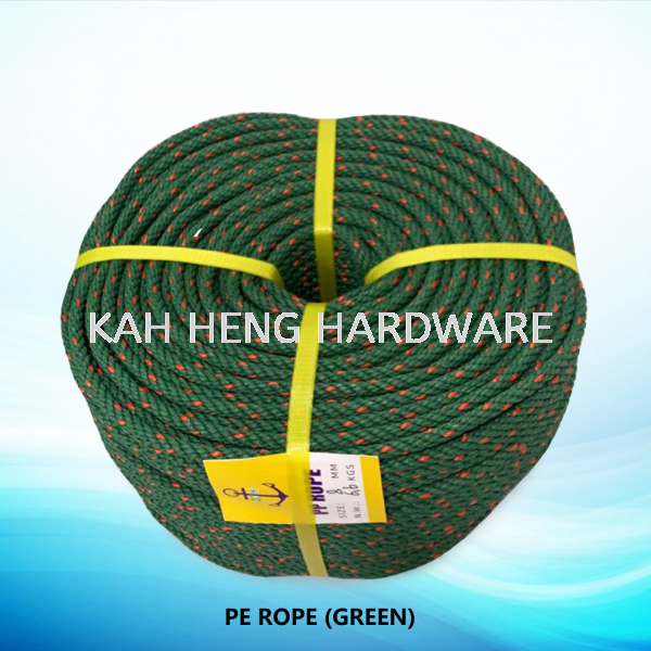 PE ROPE (GREEN) ROPE/ WIRE Selangor, Malaysia, Kuala Lumpur (KL), Klang Supplier, Suppliers, Supply, Supplies | Kah Heng Hardware Sdn Bhd