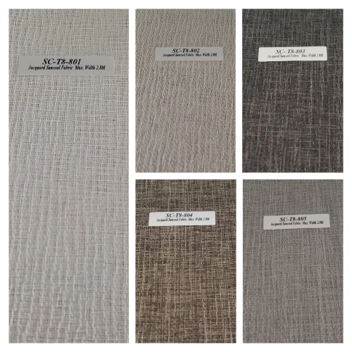 Jacquard Sunscreen Fabric Roman Blinds