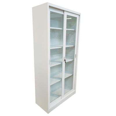 Fullheight Steel Cabinet With Glass Slide Door