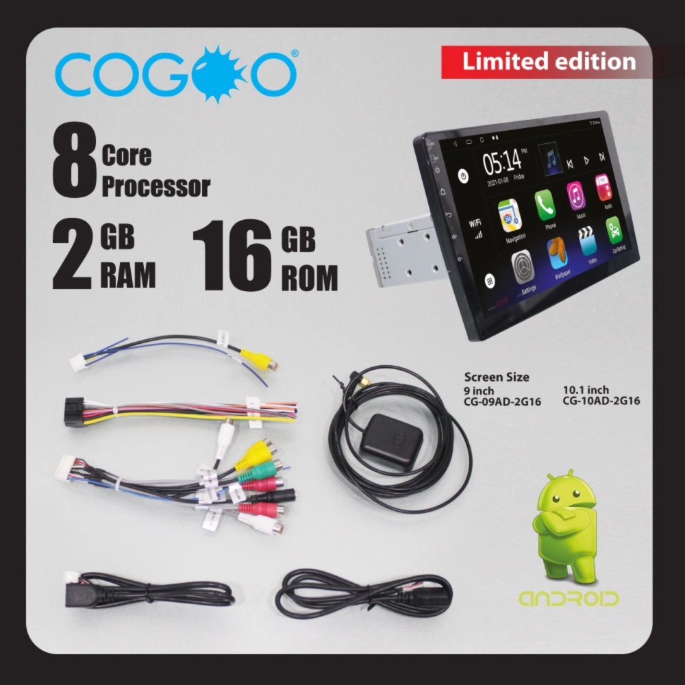 Cogoo Limited Edition Android Car Player 2GB RAM + 16GB ROM 9 inch CG-09AD-2G16 10.1 inch CG-10AD-2G16