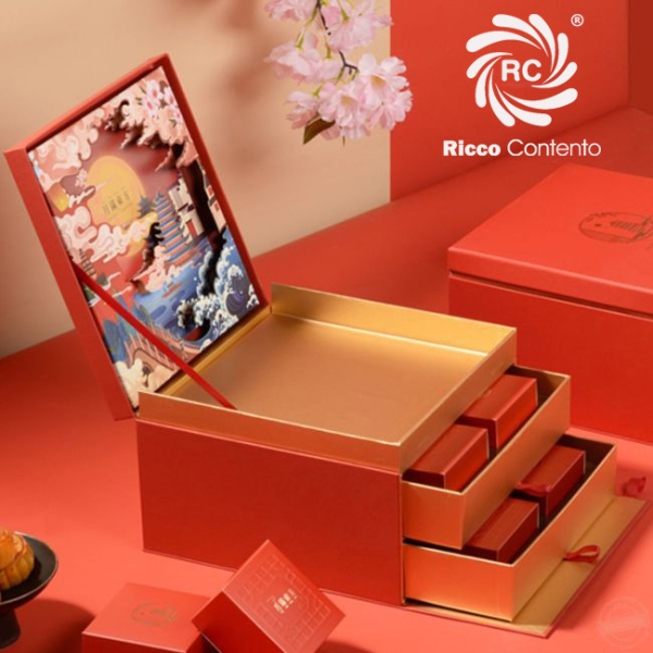 Mooncake Box Multi Drawer Graphic Cut Mooncake Box Design & Concept Printing & Packaging Singapore, Selangor, Kuala Lumpur (KL), Malaysia Service, Supplier, Supply, Supplies | Ricco Contento