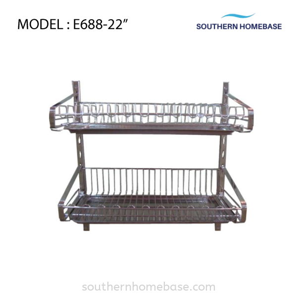 KITCHEN 2 TIERS WALL DISH RACK ELITE E688-22" Dish Rack Kitchen Johor Bahru (JB) Supplier, Supply | Southern Homebase Sdn Bhd