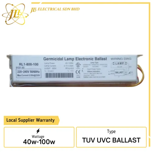 BEASUN RLI-800-100 TUV 40~100W 230V 50/60HZ 0.75~0.85A EB GERMICIDAL BALLAST (REPLACE PH HFP 1x60W~120W PL-H EB)