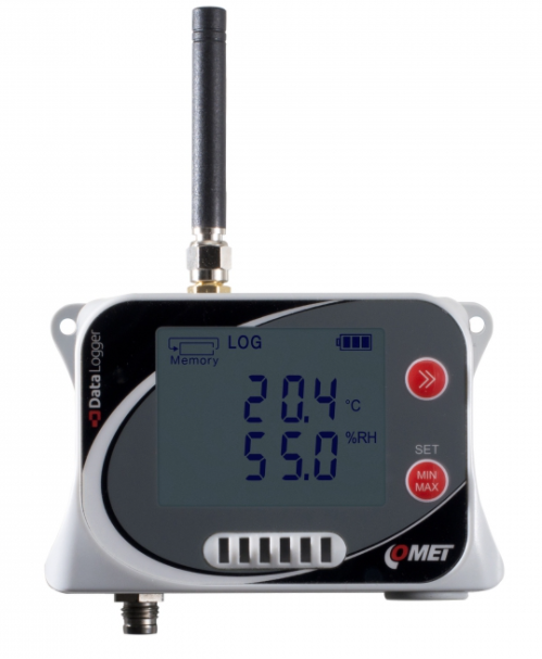 COMET U3631M IoT Wireless Temperature and Relative Humidity Datalogger with connector for other temp