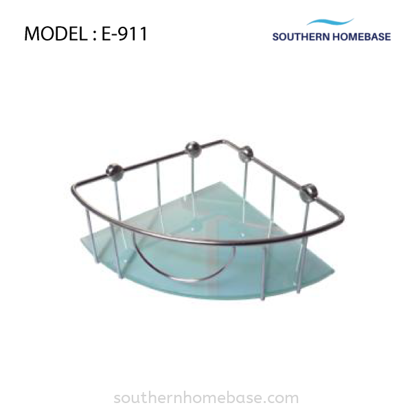 BATHROOM CORNER GLASS SHELF ELITE E-911 Glass Shelf Bathroom Johor Bahru (JB) Supplier, Supply | Southern Homebase Sdn Bhd