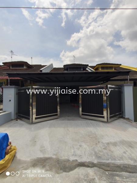 Steel Main Gate Folding Gate Main Gate Stainless Steel Works Johor Bahru (JB), Gelang Patah, Malaysia, Taman Pelangi Service, Contractor | Yijia Iron Steel Engineering Sdn Bhd