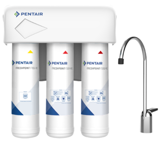 Pentair Activated Carbon 0.5 Micron Direct Drinking Water Filter NSF Certified 3-Stage Filtration Water System - F3000-B2B