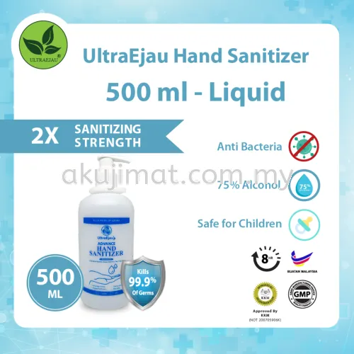 UltraEjau Hand Sanitizer 500ml - Liquid Pump Type