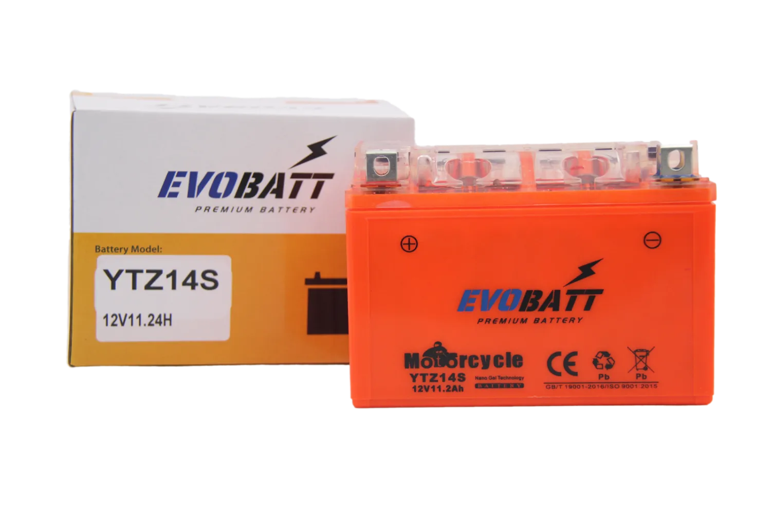 Evobatt YTZ14S Motorcycle Battery