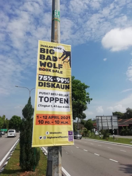 Bunting - Big Bad Wolf Signboard Johor Bahru (JB), Malaysia, Johor Jaya Service | INNOVATIVE PRINTING ENTERPRISE