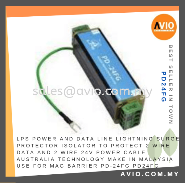 LPS Power and Data Line Lightning Protector Surge Isolator 2x 24V 2x Data Australia Tech MAG Barrier PD 24FG PD-24FG LIGHTNING ISOLATOR Johor Bahru (JB), Kempas, Johor Jaya Supplier, Suppliers, Supply, Supplies | Avio Digital