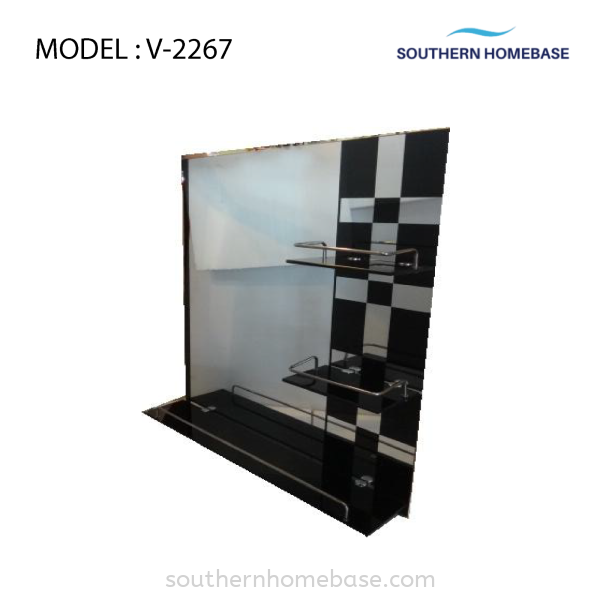 BATHROOM MIRROR WITH GLASS SHELF ELITE V-2267 Mirror Bathroom Johor Bahru (JB) Supplier, Supply | Southern Homebase Sdn Bhd