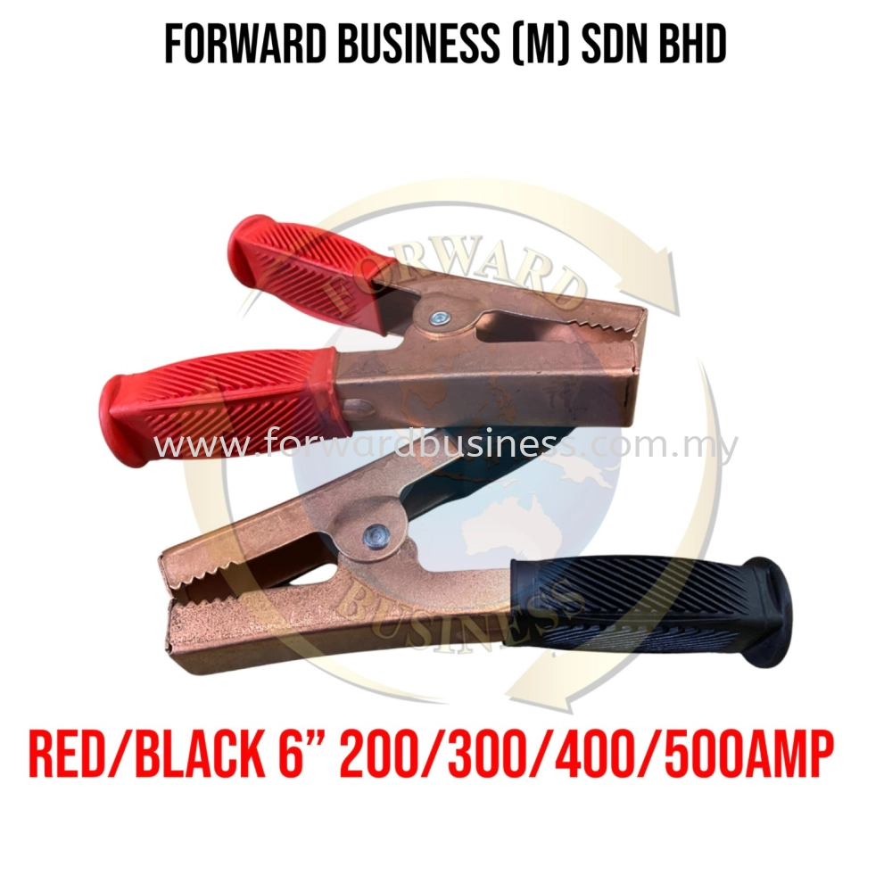 1Pair 200/300/400/500Amp Black Red Insulated Car Battery Clip Earth Clamp Crocodile Alligator Clips 8911R/B