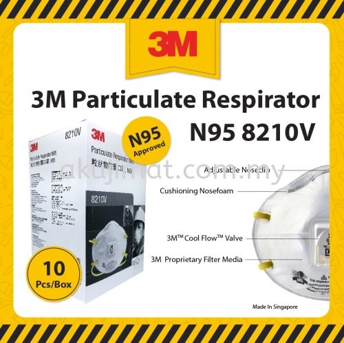 3M Particulate Respirator N95 8210V - 10 pcs per box