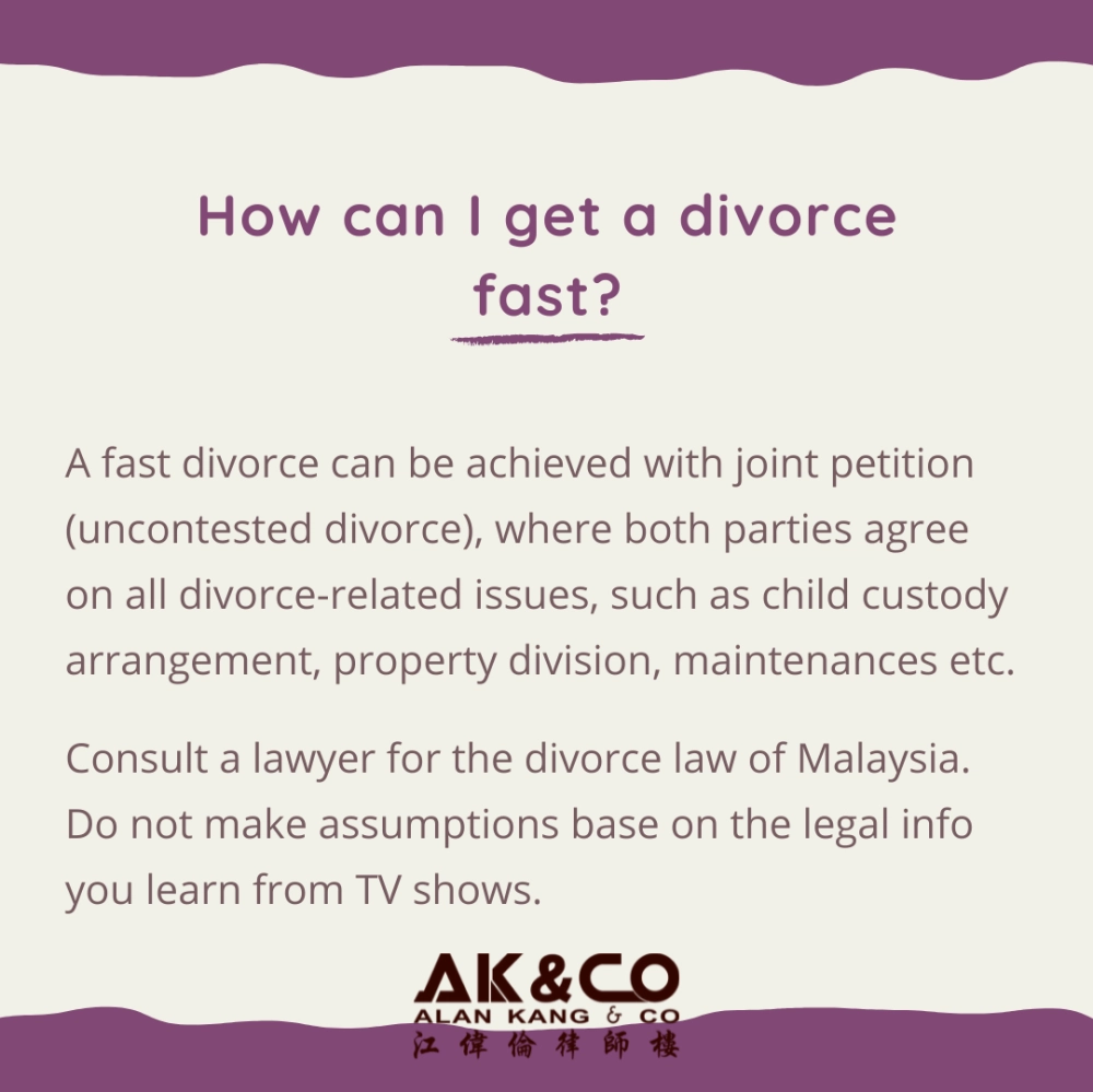 How can I get a divorce fast?