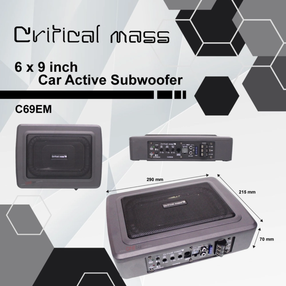 Critical Mass 6x9 inch Active Subwoofer C69EM