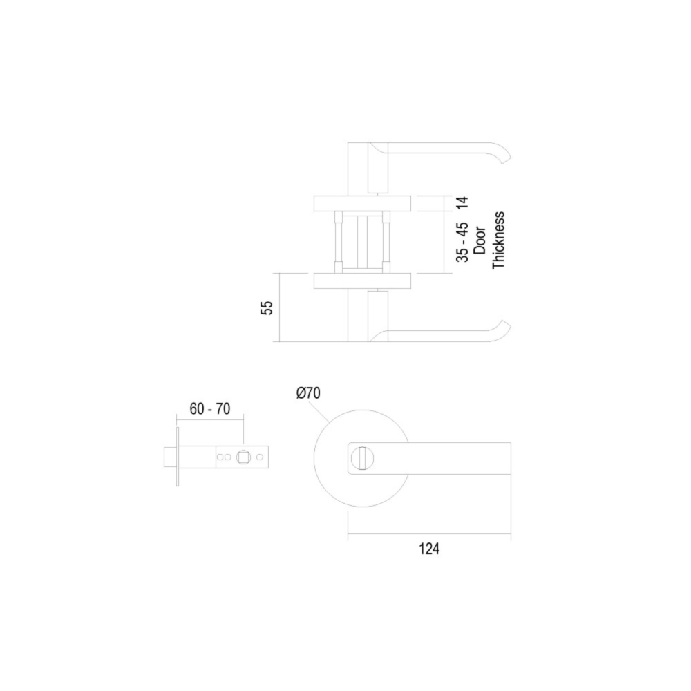 Canter Design CT-TL635 Premium Tubular Lock / Door Lock / Door Hardware / Home Improvement / DIY