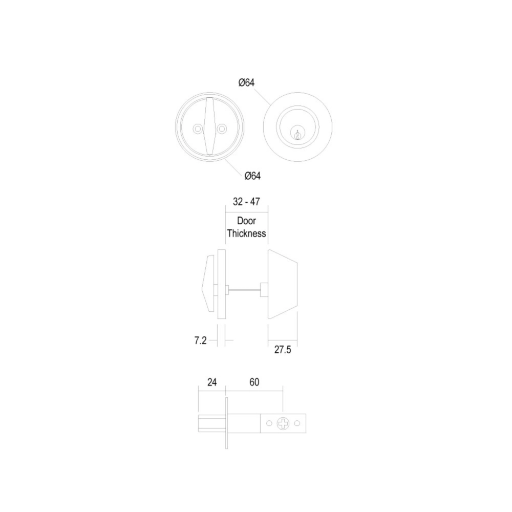 Canter Design CT-DB100 Series Swing Door Dead Lock / Door Lock / Door Hardware / Home Improvement / DIY