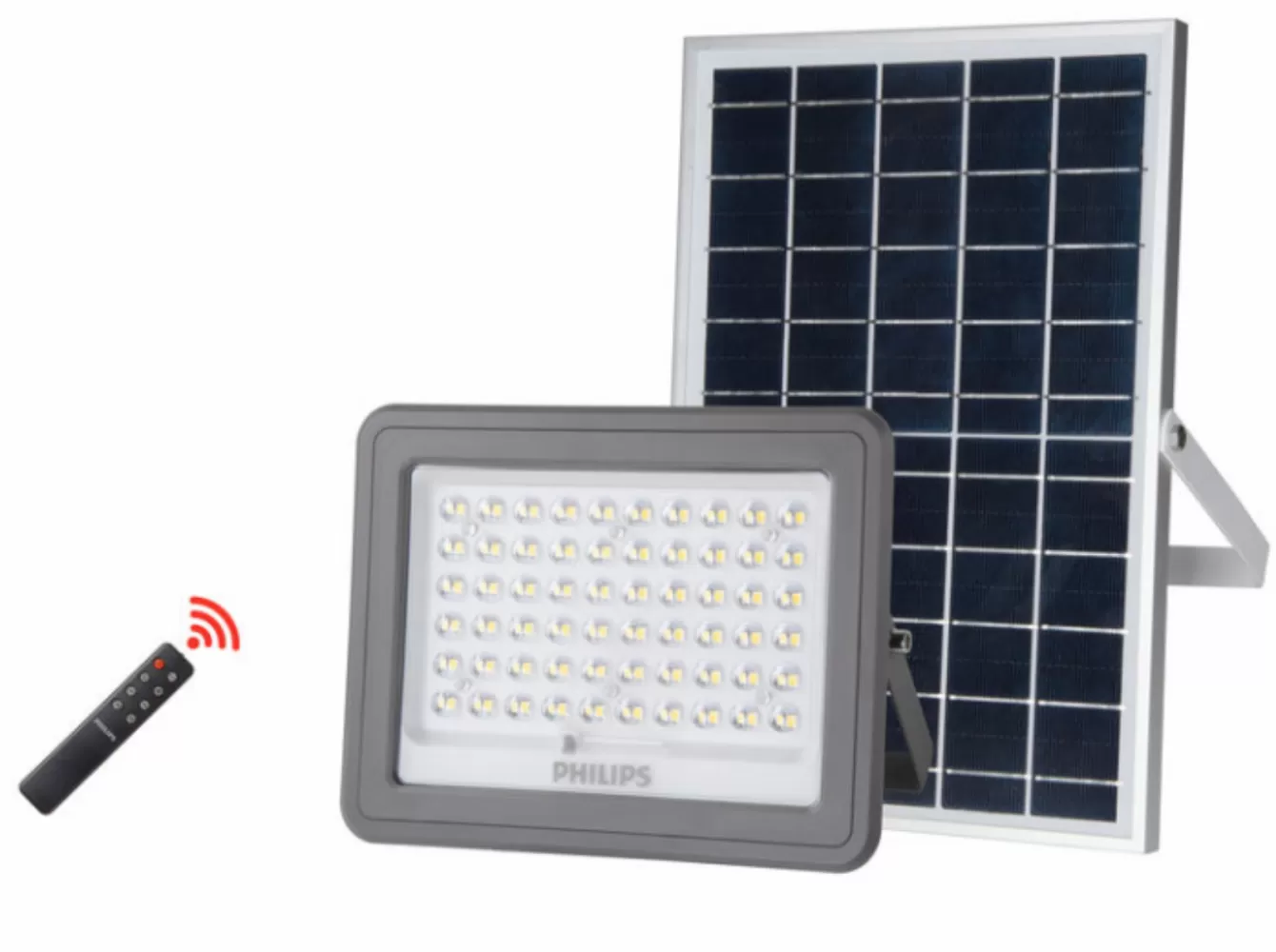 PHILIPS BVC080 LED15/765 10W 1500LM ESSENTIAL SMARTBRIGHT LED OUTDOOR SOLAR FLOODLIGHT IP65 c/w SOLAR PANEL and REMOTE 6500K 911401827402 