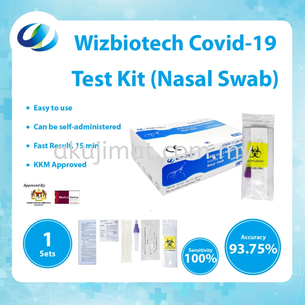 Wizbiotech Nasal Swab Covid-19 Test Kit @ Accuracy 93.75%