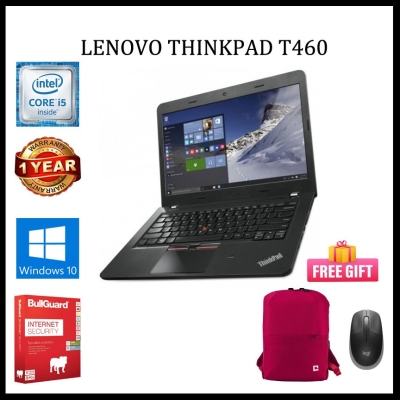 LENOVO THINKPAD T460 REFURBISHED CORE i5 (6TH GEN) 14" HD/ UPTO 8GB DDR4 RAM / 256 GB SSD / 14 Inches HD Screen / HDMI