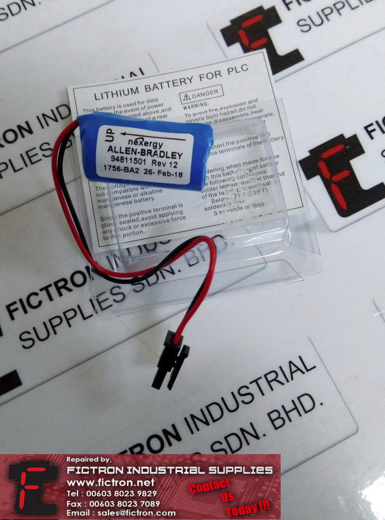 1756-BA2 1756BA2 ALLEN BRADLEY Lithium Battery Supply Malaysia Singapore Indonesia USA Thailand