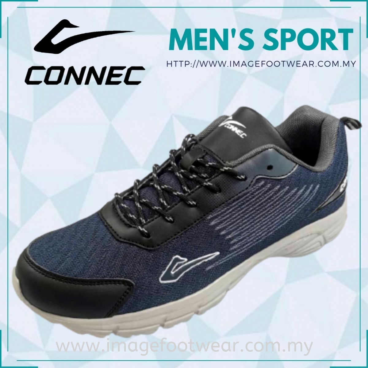CONNEC Men Sport Shoe CS-88-8364- BLACK Colour CONNEC Men Sports (extra  size & normal