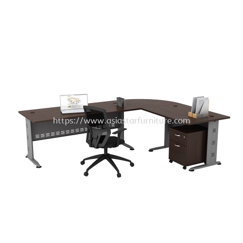 QAMAR 6 FEET EXECUTIVE OFFICE TABLE C/W JOINING TABLE WITH MOBILE DRAWER 1D1F SET AQT-188