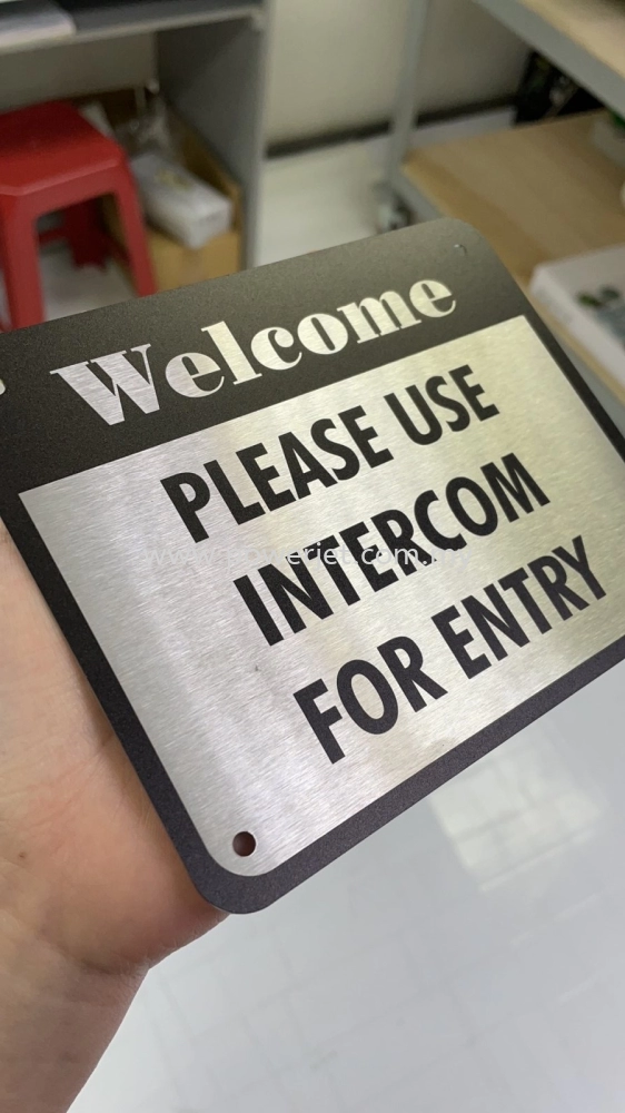UV Direct Print on Stainless Steel Door Signage