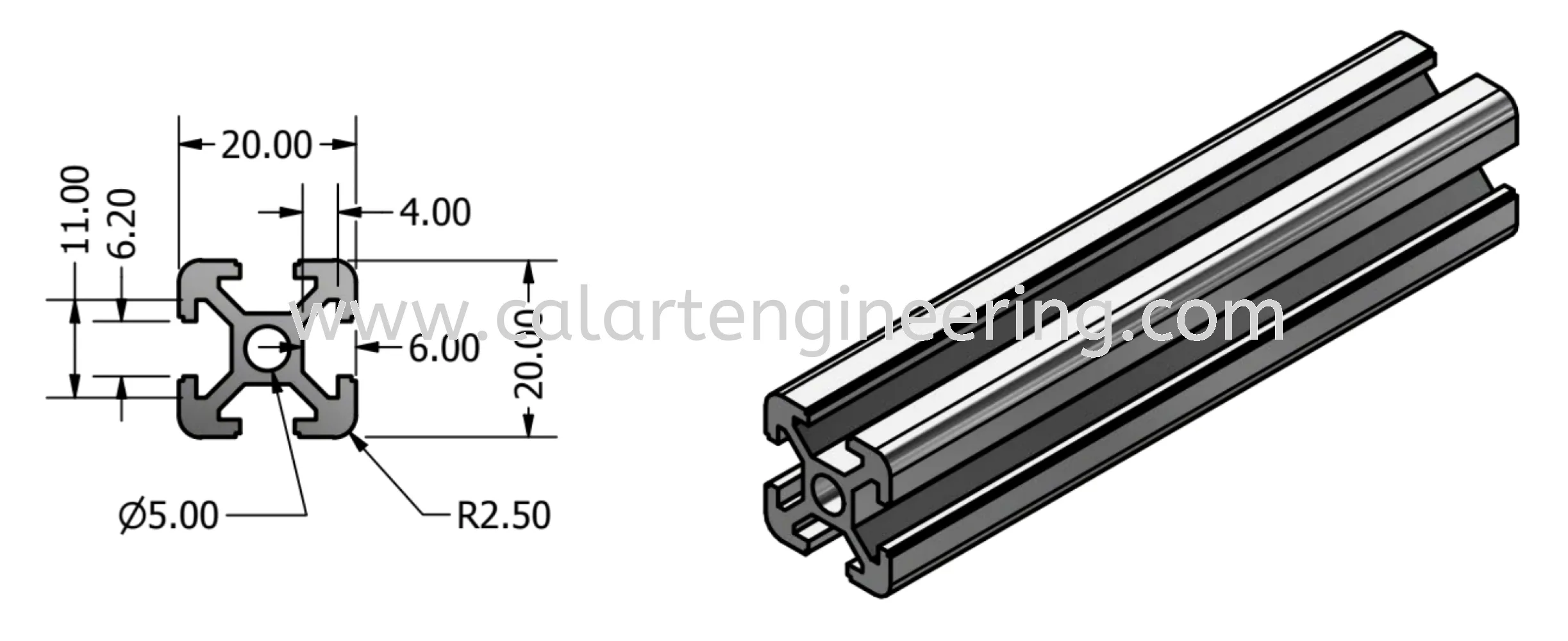 Aluminium Profile 20 x 20