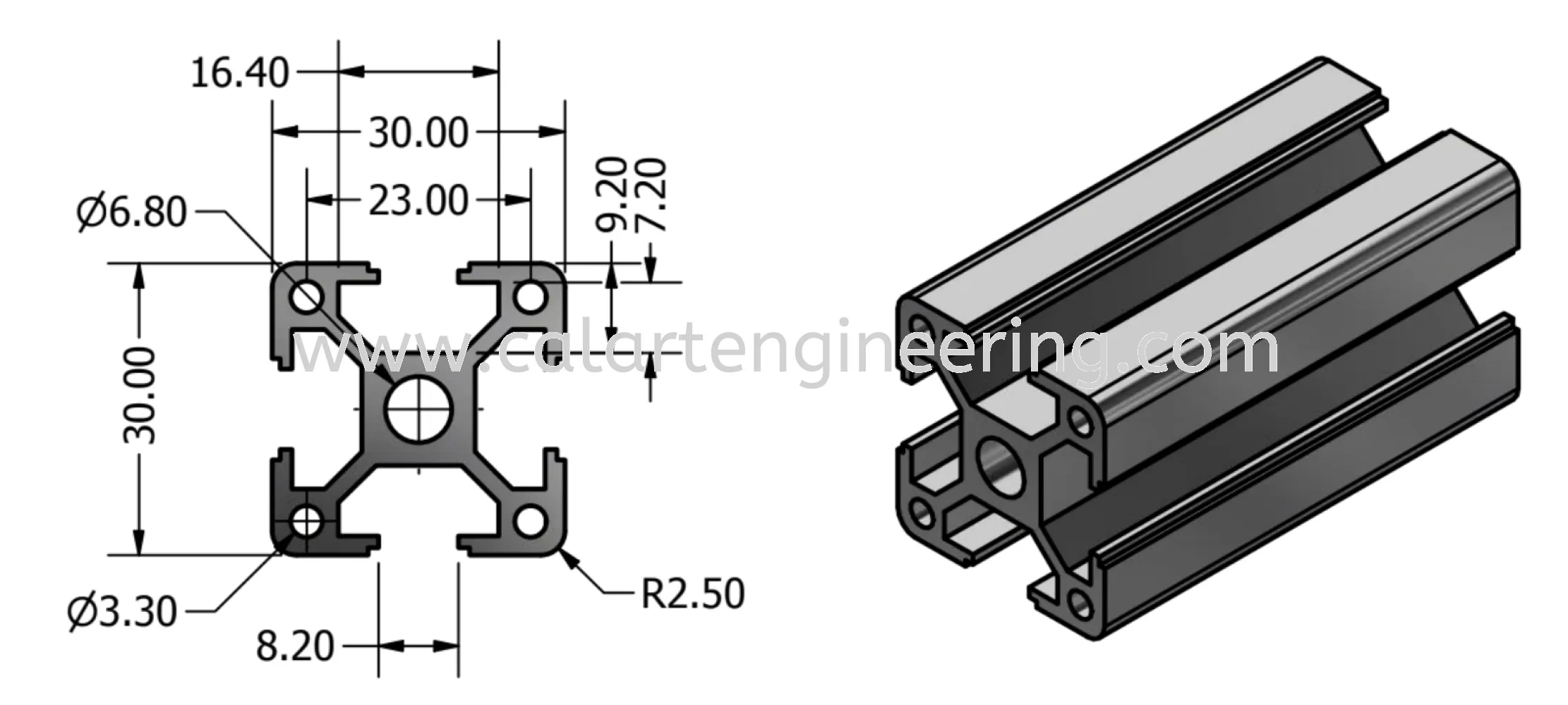 Aluminium Profile 30 x 30