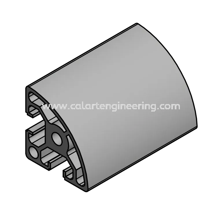 Aluminium Profile Half Round 40x40