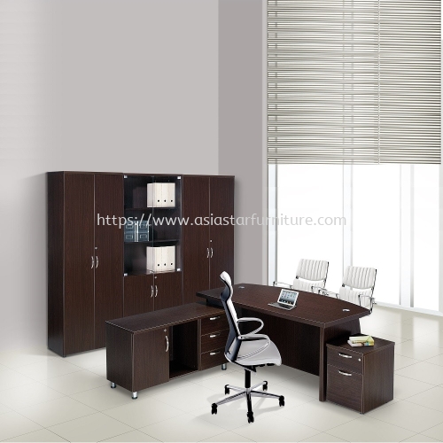 7 FEET QAMAR EXECUTIVE DIRECTOR OFFICE TABLE WITH SIDE CABINET & CABINET SET AQX-210