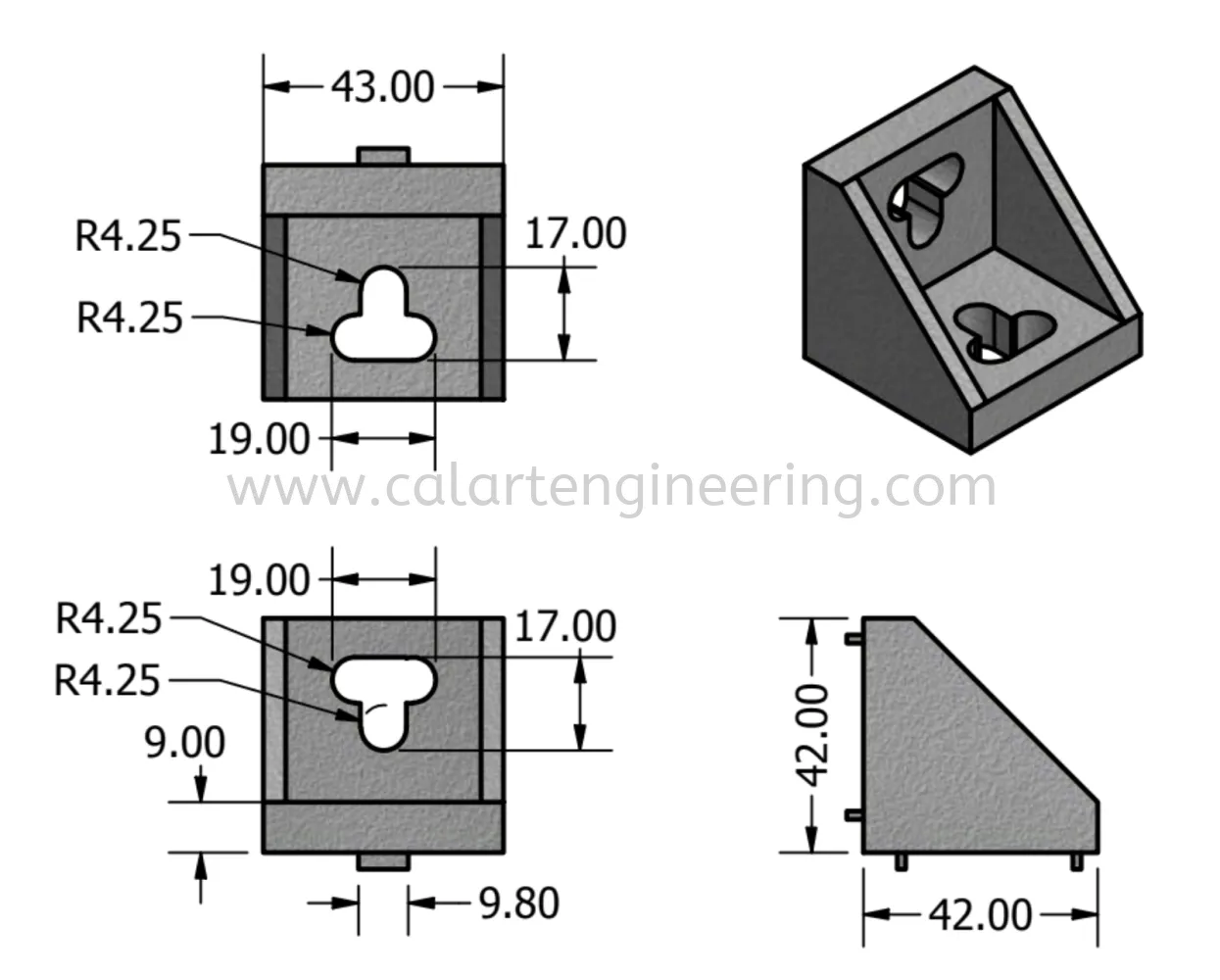 Gussett Element 45x45