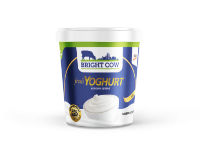 Bright Cow Fresh Yogurt - Natural 400g (6 x 400 G)