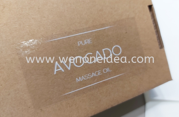 Transparent Sticker with White Ink Print Label Sticker Sticker Johor Bahru (JB), Malaysia, Ulu Tiram Supplier, Suppliers, Supply, Supplies | Wen One Idea Enterprise