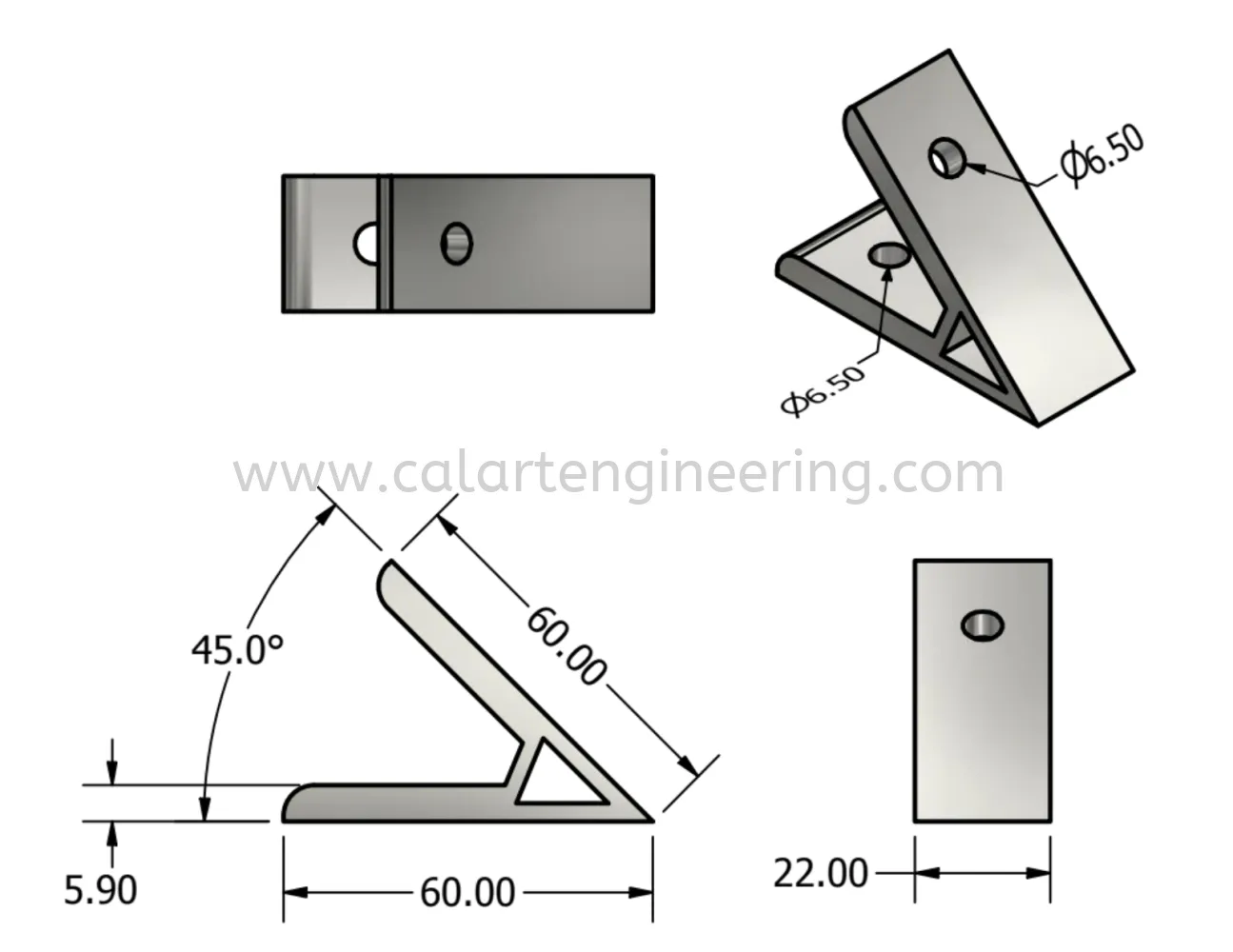 Gussett Element 45 Degree (2020 / 3030)