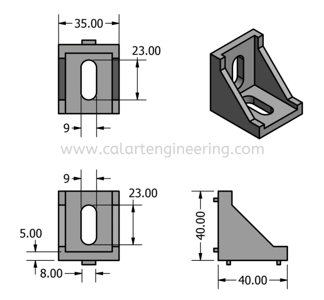 Gussett Element 40x40 