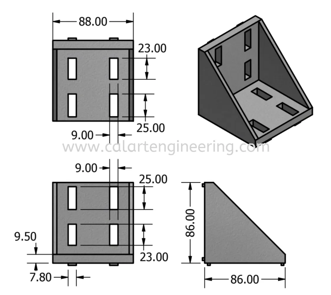 Gussett Element 90x90