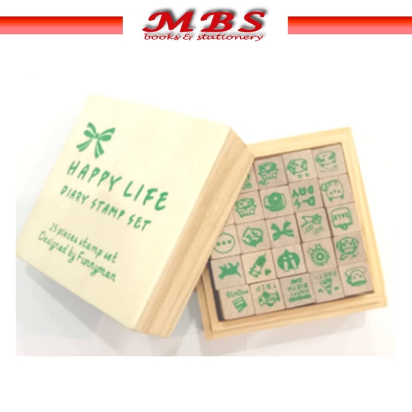LOVE DIARY STAMP SET 25 PIECES WOOD STAMP SET Others Pahang, Malaysia, Terengganu, Kuantan, Mentakab, Pekan Supplier, Suppliers, Supply, Supplies | MBS BOOKS & STATIONERY