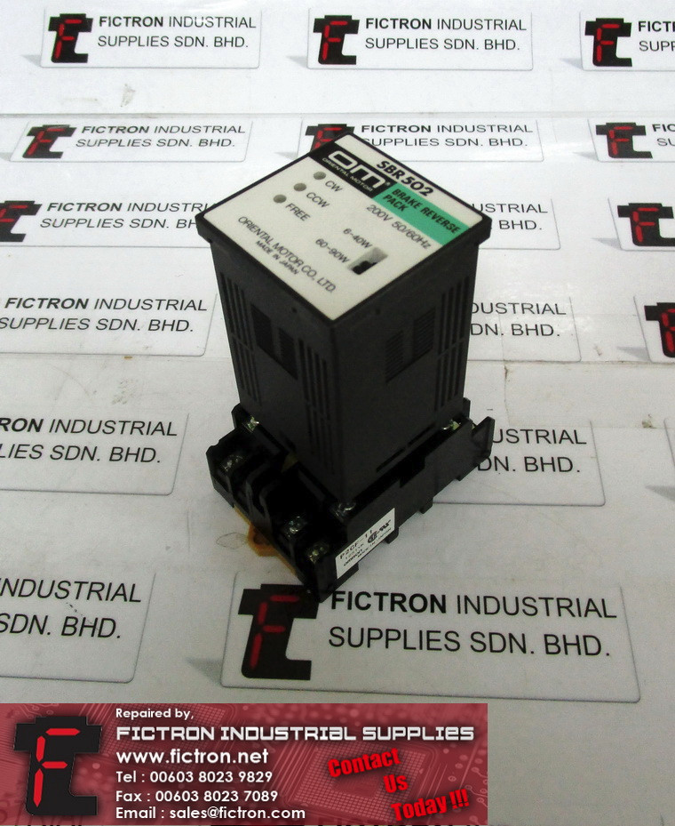 SBR502 ORIENTAL MOTOR Control Brake Reverse Pack Supply Malaysia Singapore Indonesia USA Thailand