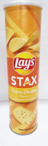 LAY'S STAX EXTRA CHEESE FLAVOUR POTATO CHIPS 135G