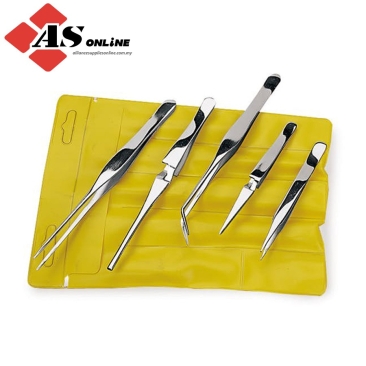 SNAP-ON 5 pc Tweezers Set (Blue-Point) / Model: TZK5