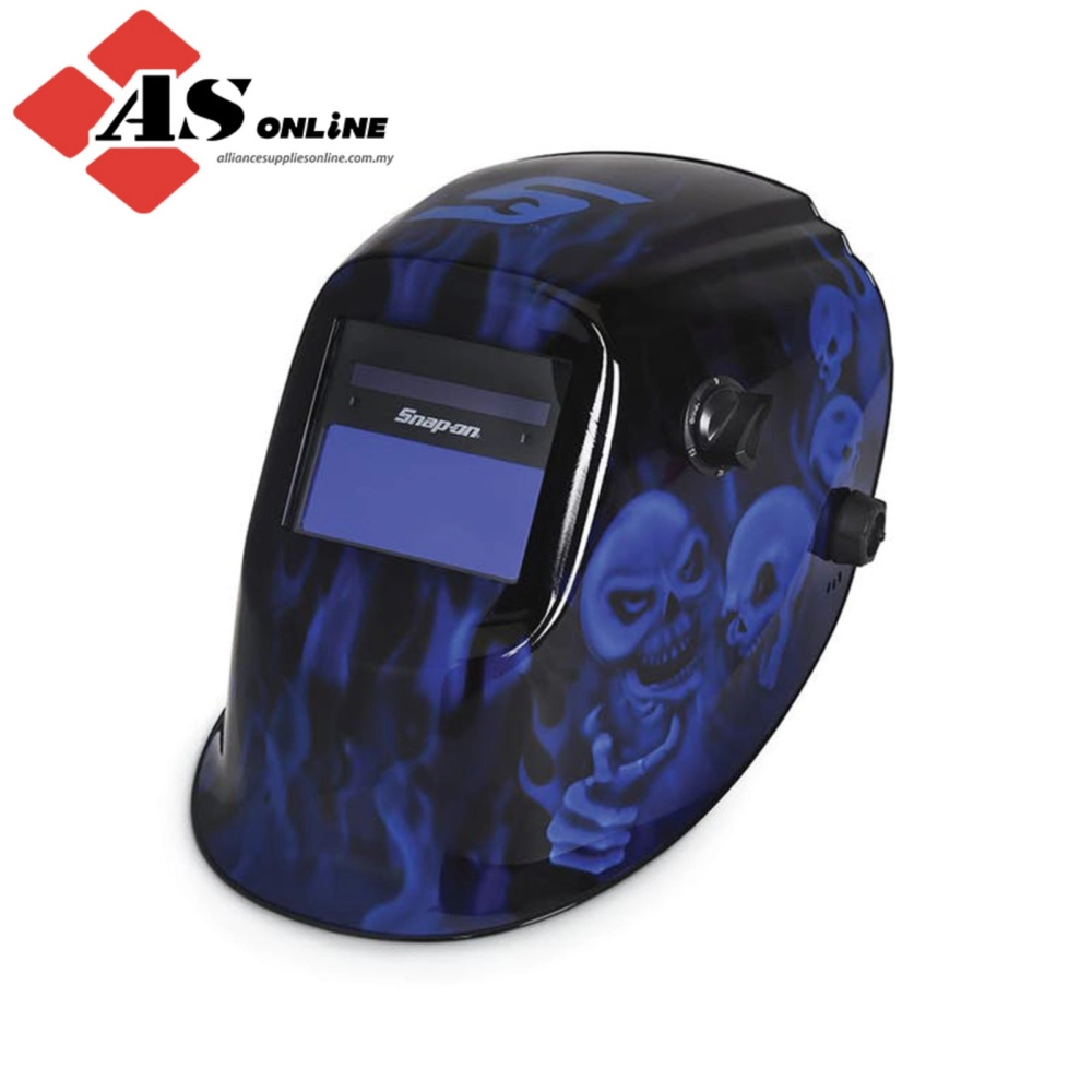 SNAP-ON Blue Skulls Welding Helmet (Blue) / Model: YA4610