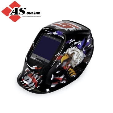 SNAP-ON Auto-Darkening Welding Helmet (Black/ Multi-Color Eagle Graphic) / Model: YA4609