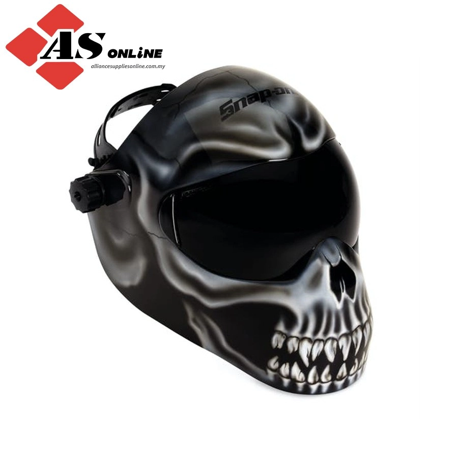 SNAP-ON White Skull Extreme Face Protector (Black/ Gray) / Model: EFPBONEHEDB