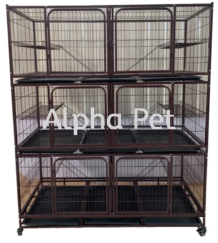 Heavy Duty 3 Layer Cat Cage With Wheels (Set A + Set B) (AC7399)