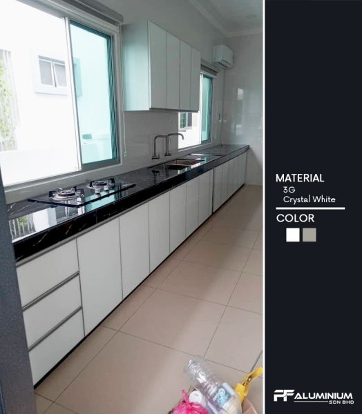 Kitchen Cabinet  Project Taman Bukit Kepayang  Kitchen Cabinet Aluminium Cabinet Seremban, Malaysia, Negeri Sembilan Supplier, Suppliers, Supply, Supplies | PF ALUMINIUM SDN BHD